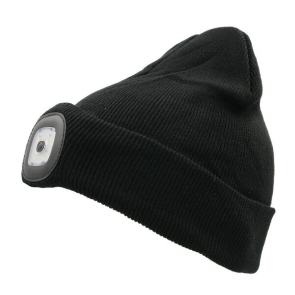 Czapka zimowa OLAF YX LED Latarka Czarna