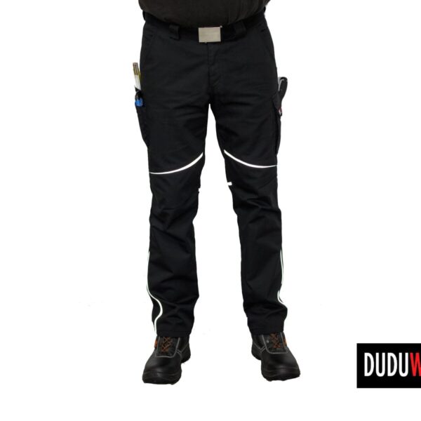 spodnie robocze czarne ze srebrnym