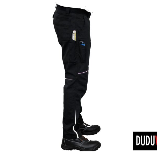 spodnie robocze czarne ze srebrnym